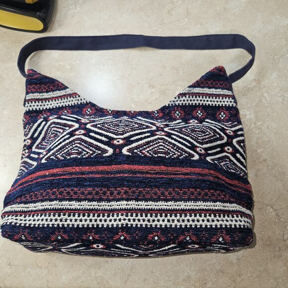 Boho Tapestry Hobo Bag Southwestern Aztec Navajo Purse Woven Tribal - Picture 3 of 6